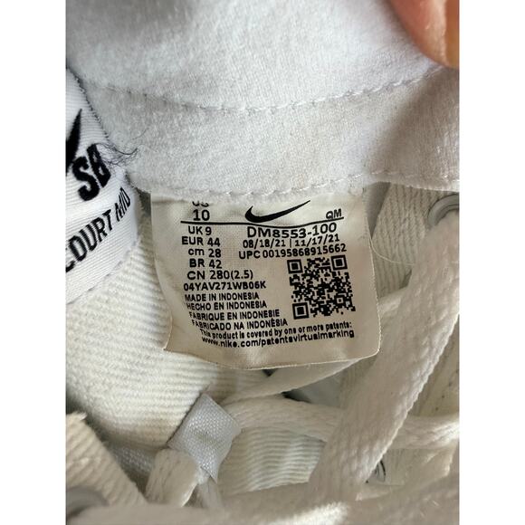 Nike SB Blazer Court Mid Premium White Black Men’s Size 10 Skater Streetwear Gym main image 4
